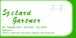 szilard gartner business card